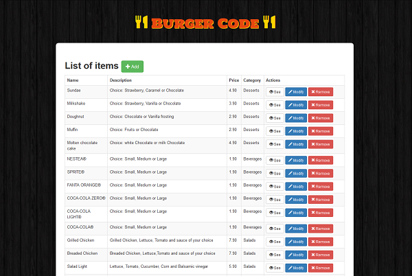 burgercode Admin